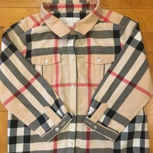 Boys 2T Burberry button down long sleeve shirt